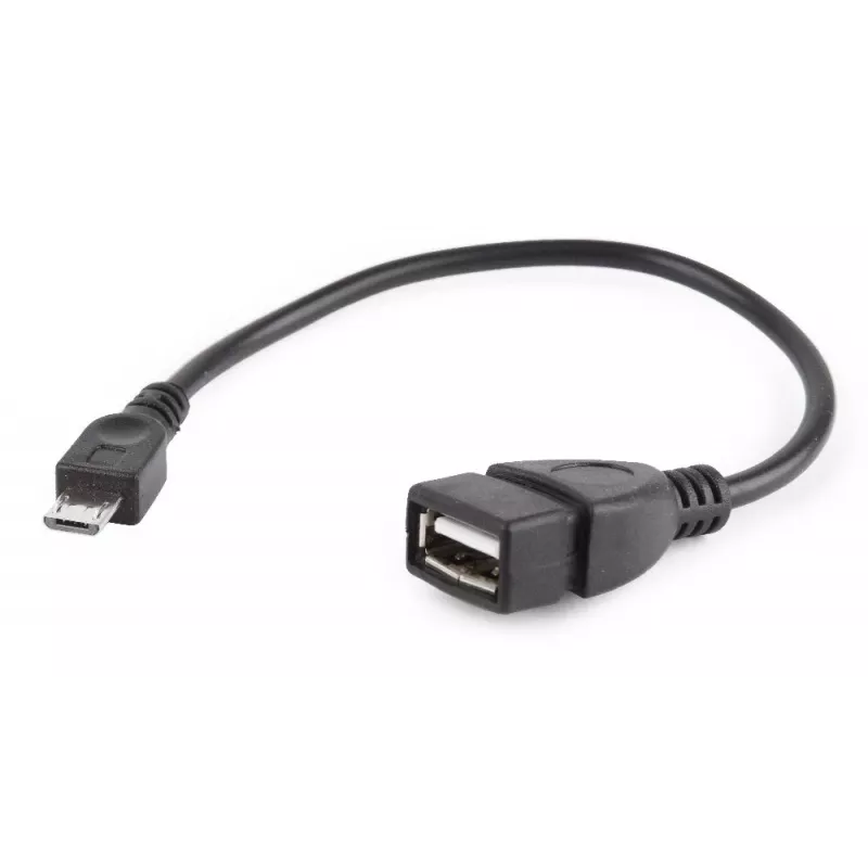 GEMBIRD USB OTG AF to Micro BM laidas 15cm - Juoda