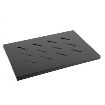 Lentyna stovui LANBERG AK-1001-B — 1U 19 colių metalinė lentyna, 500×280 mm, juoda, 120 kg