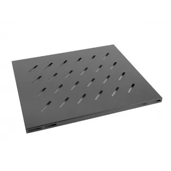 Rack shelf LANBERG AK-1003-B — 1U 19 inch shelf, 465×500×22 mm, 120 kg capacity, Juoda