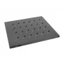 Rack shelf LANBERG AK-1003-B — 1U 19 inch shelf, 465×500×22 mm, 120 kg capacity, Juoda