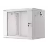Prie sienos montuojamas stovas LANBERG WF01-6409-10S, 9U, 19 colių, 600×450 mm, 60 kg talpa, pilkas