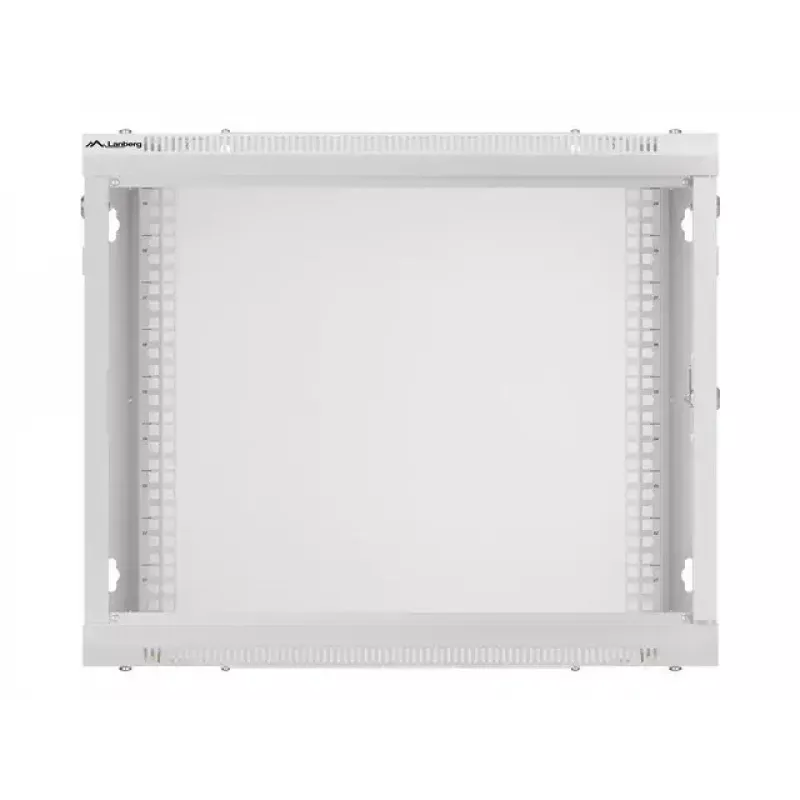Prie sienos montuojamas stovas LANBERG WF01-6409-10S, 9U, 19 colių, 600×450 mm, 60 kg talpa, pilkas