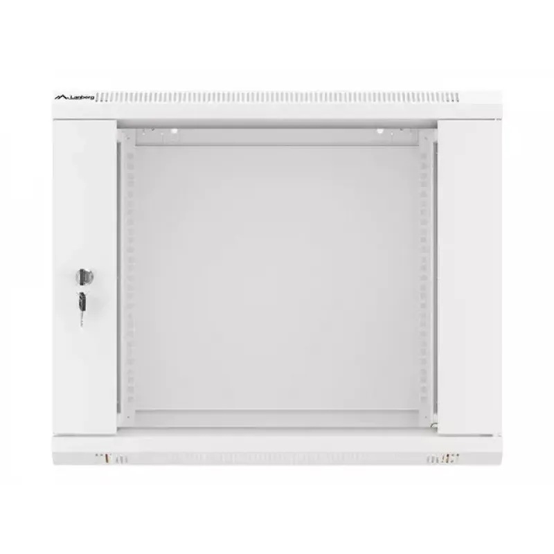 Prie sienos montuojamas stovas LANBERG WF01-6409-10S, 9U, 19 colių, 600×450 mm, 60 kg talpa, pilkas