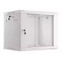 Prie sienos montuojamas stovas LANBERG WF01-6409-10S, 9U, 19 colių, 600×450 mm, 60 kg talpa, pilkas