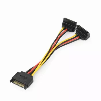 GEMBIRD SATA maitinimo skirstytuvo laidas su kampinėmis išvesties jungtimis, 15 cm