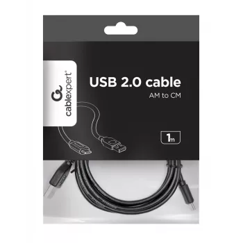 GEMBIRD USB 2.0 AM – Type-C laidas (AM/CM) 1 m