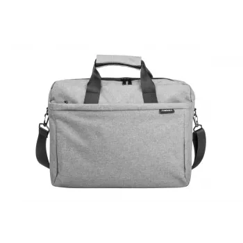 Messenger case NATEC Mustela nešiojamiesiems kompiuteriams iki 39,6 cm (15,6 col.), poliesteris, pilkas, priekinė kišenė, peties diržas