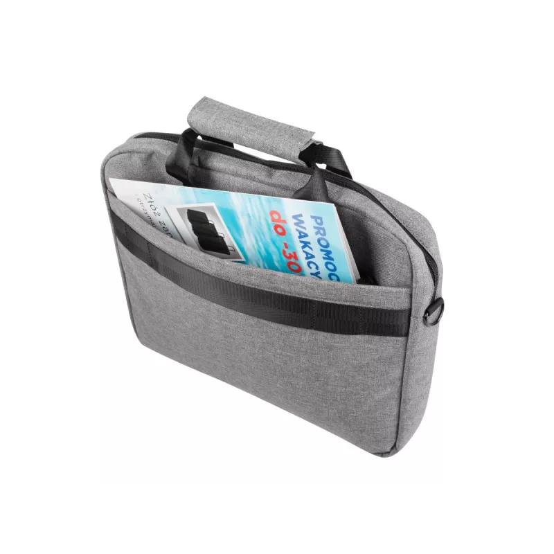 Messenger case NATEC Mustela nešiojamiesiems kompiuteriams iki 39,6 cm (15,6 col.), poliesteris, pilkas, priekinė kišenė, peties diržas