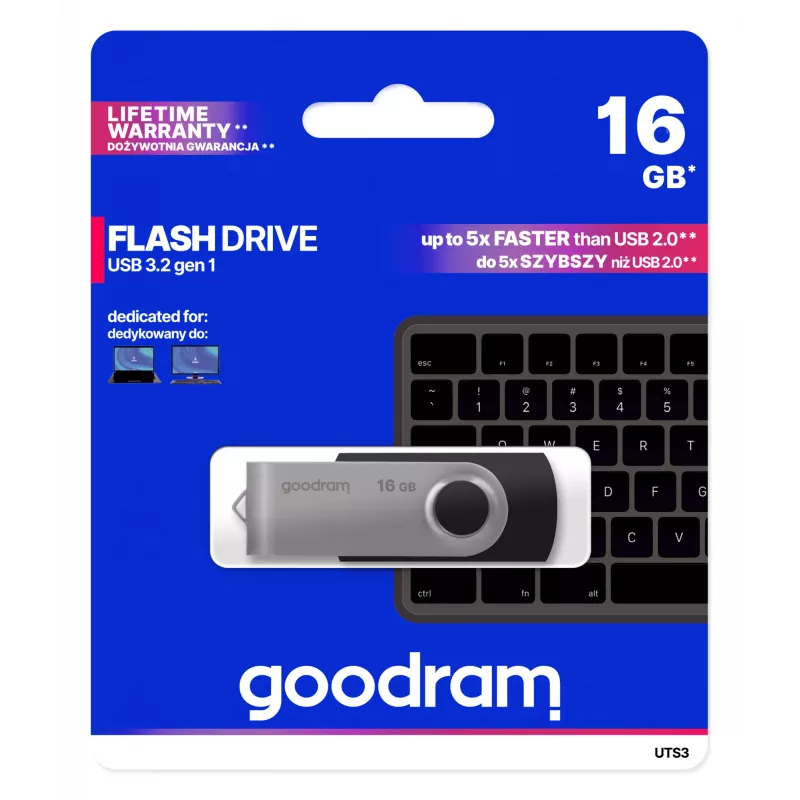 Goodram UTS3 USB flash drive 16 GB USB Typee-A 3.2 Gen 1 (3.1 Gen 1) Juoda