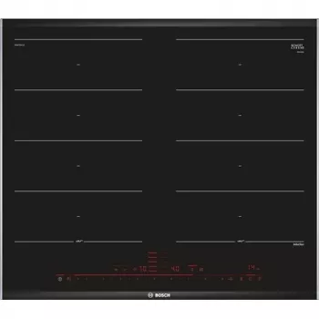 Bosch PXX675DC1E kaitlentė juoda, nerūdijantis plienas Įmontuojama zoninė indukcinė kaitlentė 4 zonos