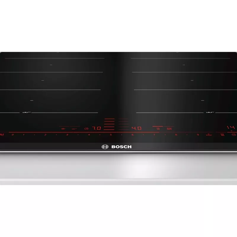 Bosch PXX675DC1E kaitlentė juoda, nerūdijantis plienas Įmontuojama zoninė indukcinė kaitlentė 4 zonos