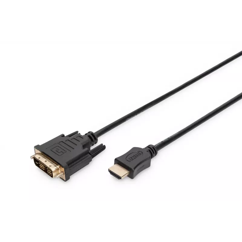 DIGITUS ASSMANN HDMI adapterio kabelis, tipo A-DVI(18+1) M/M, 2m Full HD juodas