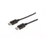 DIGITUS DisplayPort connection kabelis, DP M/M, 1m w/interlock, Ultra HD 4K Juoda
