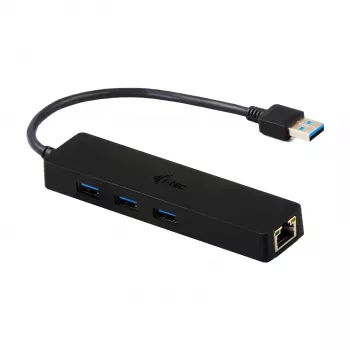 i-tec Advance USB 3.0 plonas HUB 3 prievadų Gigabito Ethernet adapteris, juodas