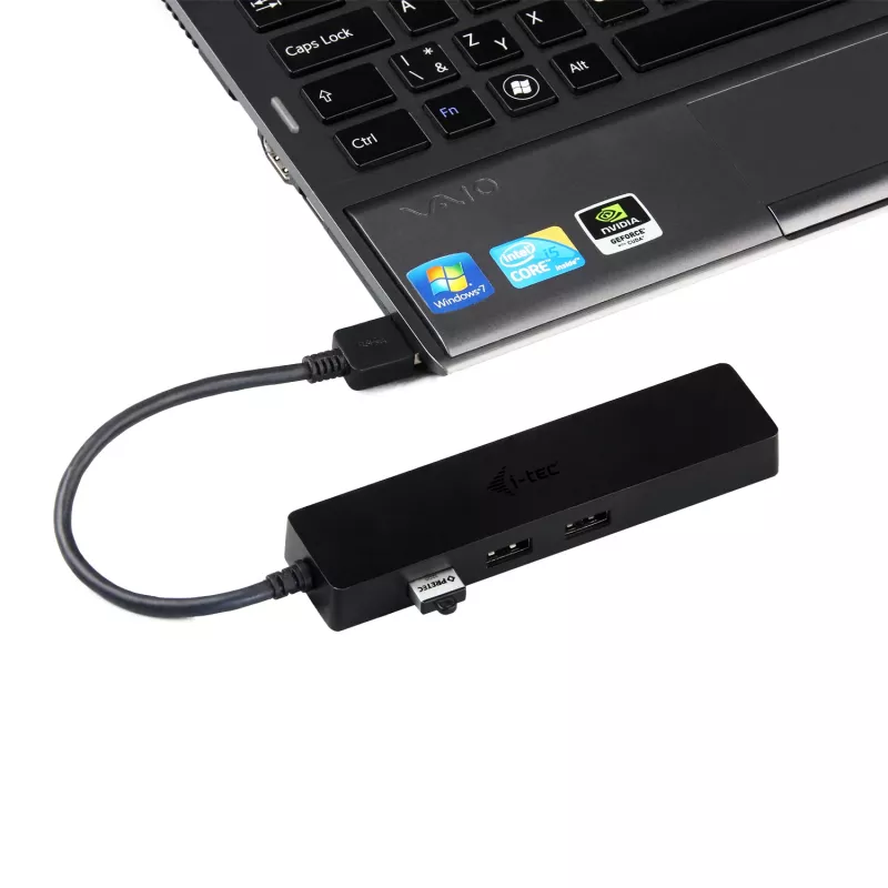 i-tec Advance USB 3.0 plonas HUB 3 prievadų Gigabito Ethernet adapteris, juodas