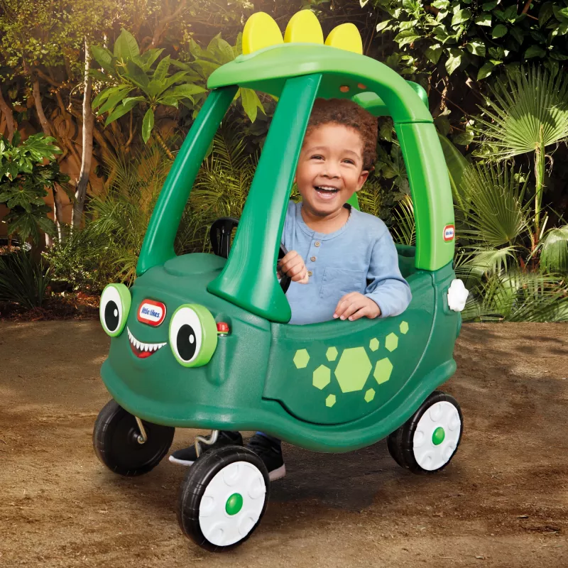 Little Tikes Cozy Coupe Dino, 1,5 m., 4 ratai, plastikas, juoda, žalia