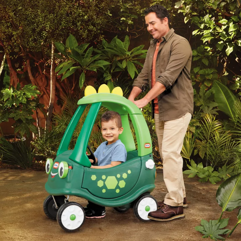 Little Tikes Cozy Coupe Dino, 1,5 m., 4 ratai, plastikas, juoda, žalia