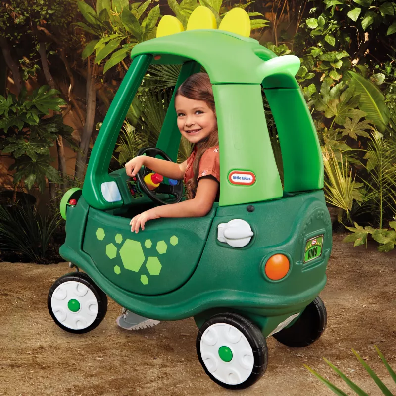Little Tikes Cozy Coupe Dino, 1,5 m., 4 ratai, plastikas, juoda, žalia