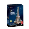 3D dėlionė CubicFun Eifelio bokštas su LED
