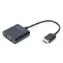 DIGITUS HDMI į VGA keitiklio adapteris Typ A – VGA (D-Sub) jungtis, 3,5 mm garso lizdas, juodas