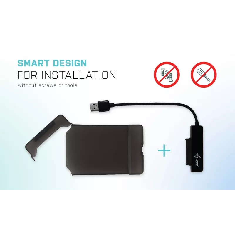 HDD/SSD korpusas i-tec MySafe USB 3.0 Easy 2,5 colio išorinis dėklas juodas