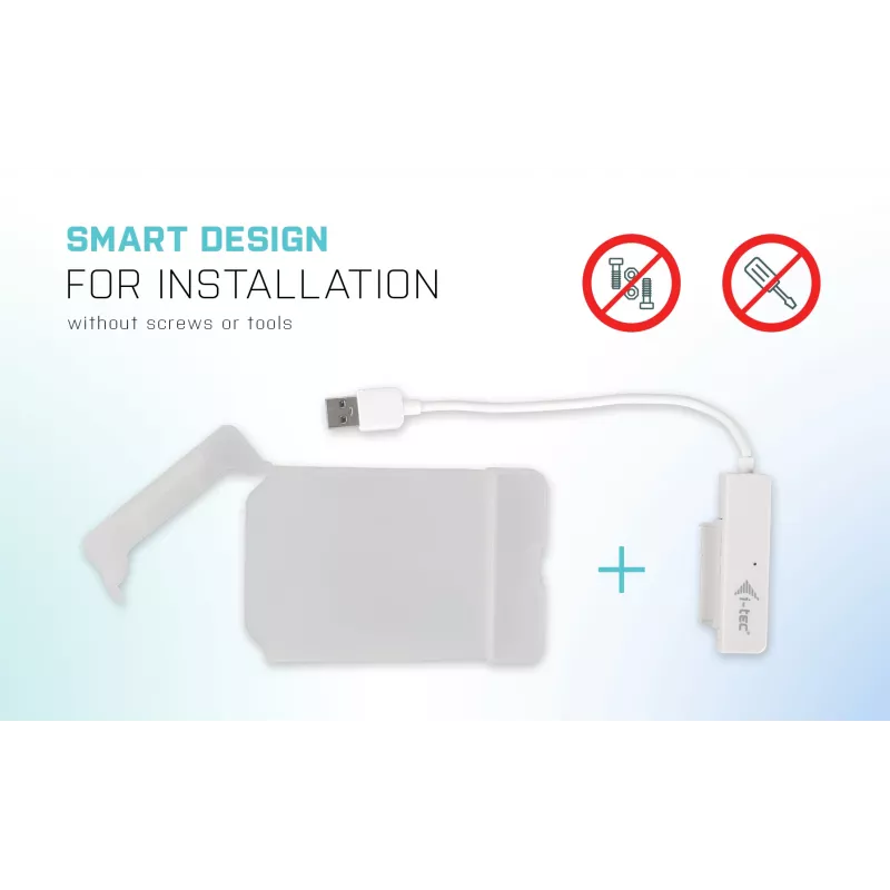 HDD/SSD korpusas i-tec MySafe USB 3.0 Easy 2,5 colio išorinis dėklas – balta