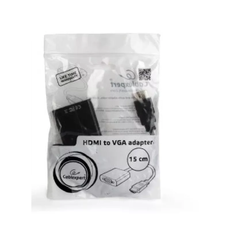 GEMBIRD HDMI į VGA adapterio kabelis, vienas prievadas, juodas