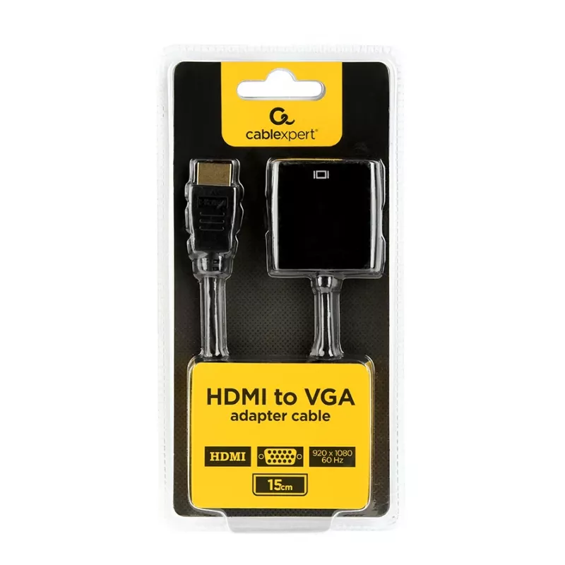 GEMBIRD HDMI į VGA adapterio kabelis, vienas prievadas, juodas