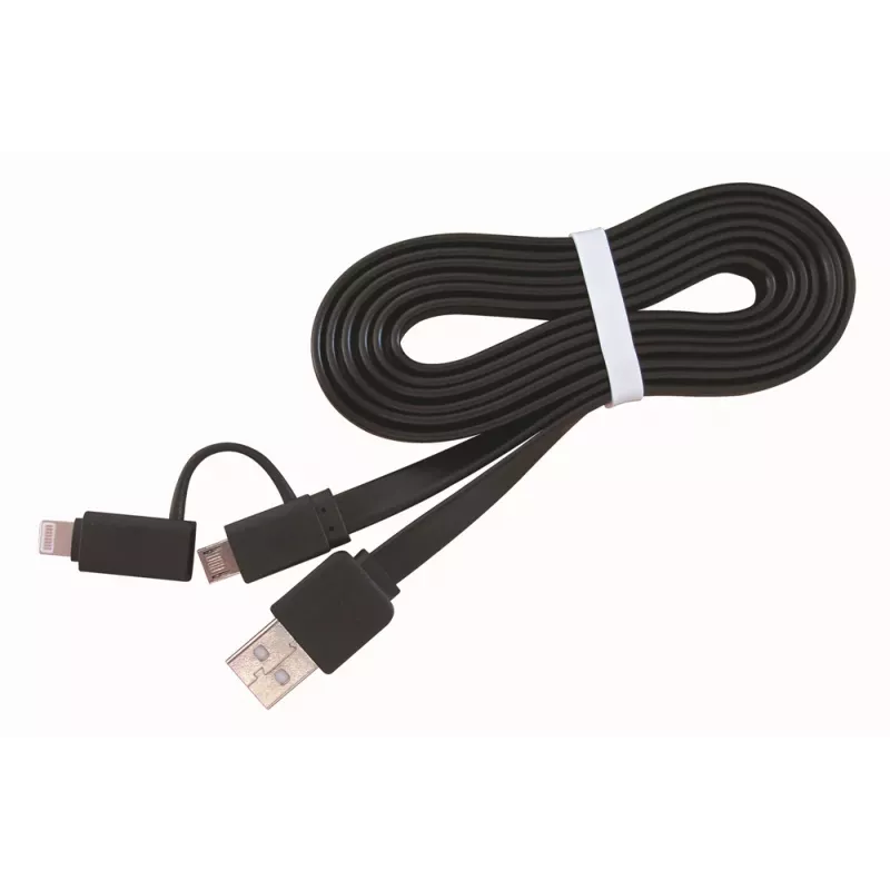 GEMBIRD USB į Apple Lightning ir Micro USB įkrovimo kombinuotas kabelis 1m - juodas