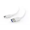 GEMBIRD USB 3.0 AM į Type-C kabelis (AM/CM) 1 m - baltas