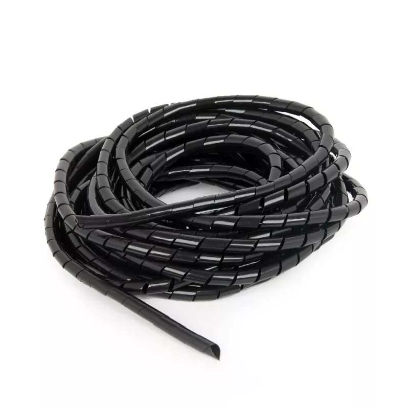 GEMBIRD 12 mm spiralinis kabelių apvalkalas, 10 m - juodas