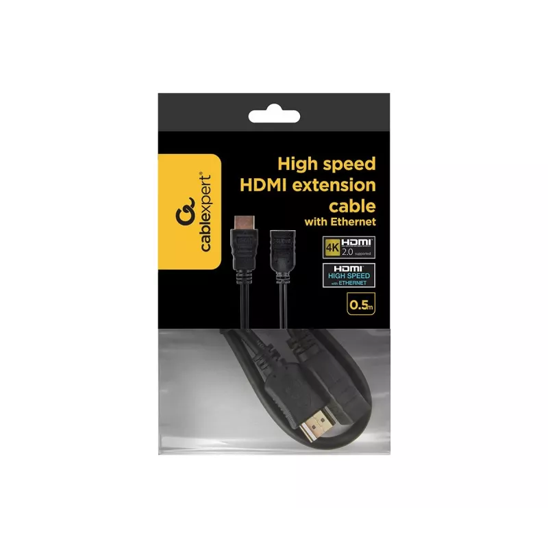 GEMBIRD Didelės spartos HDMI ilginamasis laidas su eternetu, 50 cm