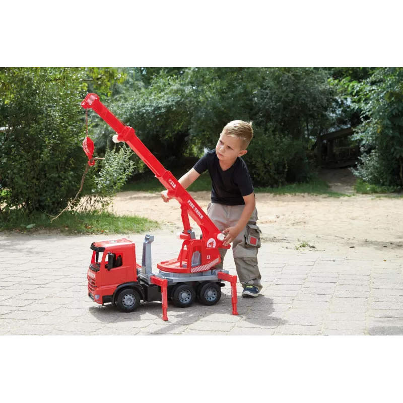 Lena GIGA TRUCKS gaisrinis kraninis sunkvežimis Arocs, kraninio sunkvežimio modelis, 3 m., juoda, pilka, raudona