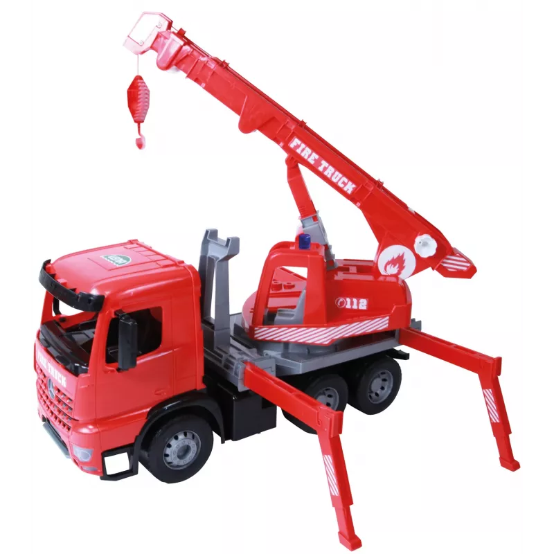 Lena GIGA TRUCKS gaisrinis kraninis sunkvežimis Arocs, kraninio sunkvežimio modelis, 3 m., juoda, pilka, raudona
