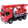 Lena GIGA TRUCKS gaisrinis kraninis sunkvežimis Arocs, kraninio sunkvežimio modelis, 3 m., juoda, pilka, raudona