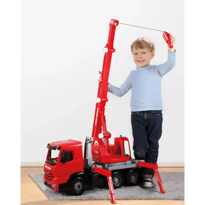 Lena GIGA TRUCKS gaisrinis kraninis sunkvežimis Arocs, kraninio sunkvežimio modelis, 3 m., juoda, pilka, raudona