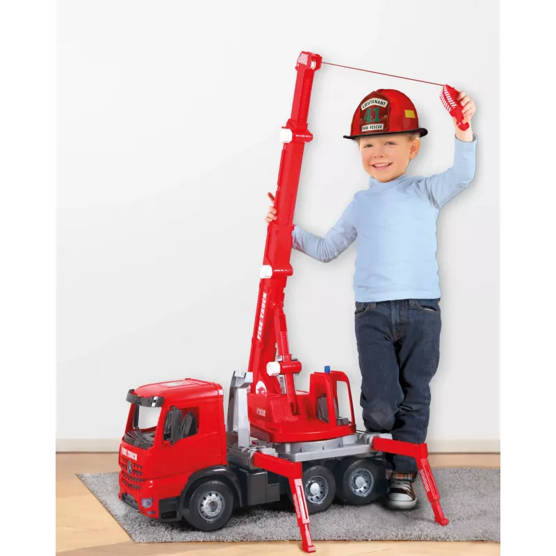 Lena GIGA TRUCKS gaisrinis kraninis sunkvežimis Arocs, kraninio sunkvežimio modelis, 3 m., juoda, pilka, raudona