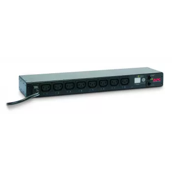 APC NetShelter perjungiamas stovo PDU, 1U, 1PH, 2,3kW 230V 10A arba 2,5kW 208V 12A, 8 C13 lizdų, C14 laidas