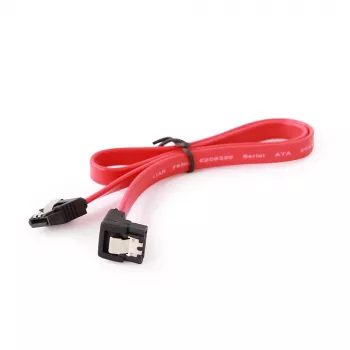 GEMBIRD SATA III duomenų laidas su 90 laipsnių kampuotu jungtimi, 50 cm – Metal ClIPS