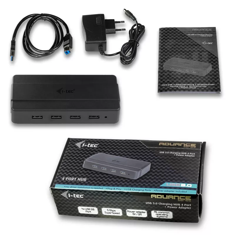 i-tec USB 3.0 Charging HUB 4 prievadų maitinimo adapteris USB 3.2 Gen 1 Type-B