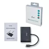 USB-C į HDMI kelioninis adapteris ITEC i-tec USB C HDMI kelioninis adapteris PD/Duomenys – juodas, mikroschemų rinkinys RTS5403/RTS5404/RTS5411/PS176, 90×58×14 mm