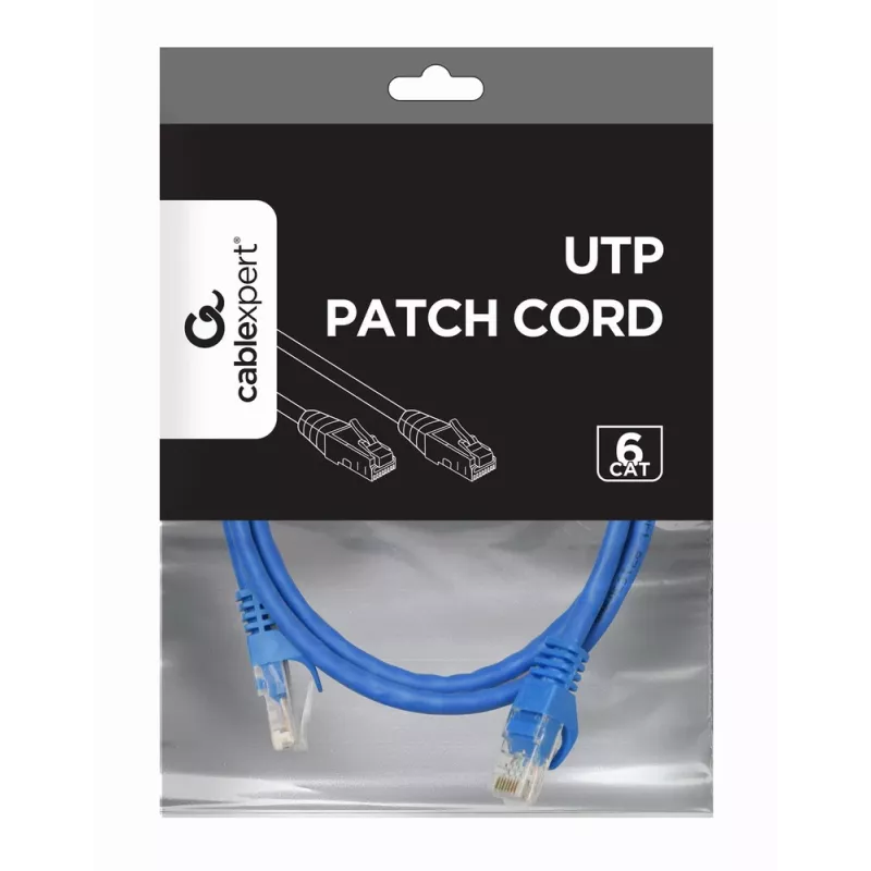 GEMBIRD komutacinis kabelis - CAT6 - UTP - 1m - Blue