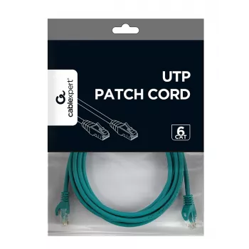 Tinklo kabelis Gembird PP6U-3M RJ-45 Cat6 3m Žalias