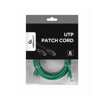 GEMBIRD komutacinis kabelis - CAT6 - UTP - 5m - Green