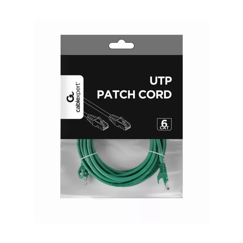 GEMBIRD komutacinis kabelis - CAT6 - UTP - 5m - Green