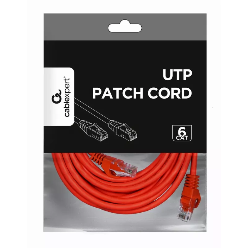 GEMBIRD komutacinis kabelis - CAT6 - UTP - 5m - Red