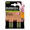 Duracell AAA (4 vnt.) įkraunama baterija, nikelio-metalo hidrido (NiMH)