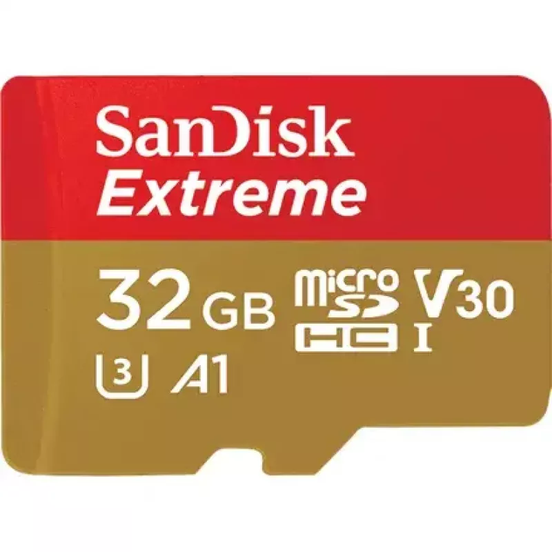 WESTERN DIGITAL SanDisk micro SDXC Extreme 32GB (A1/ V30/ U3/ UHS-I/ Cl.10/ R100/ W60) + adapteris veiksmo kamerai