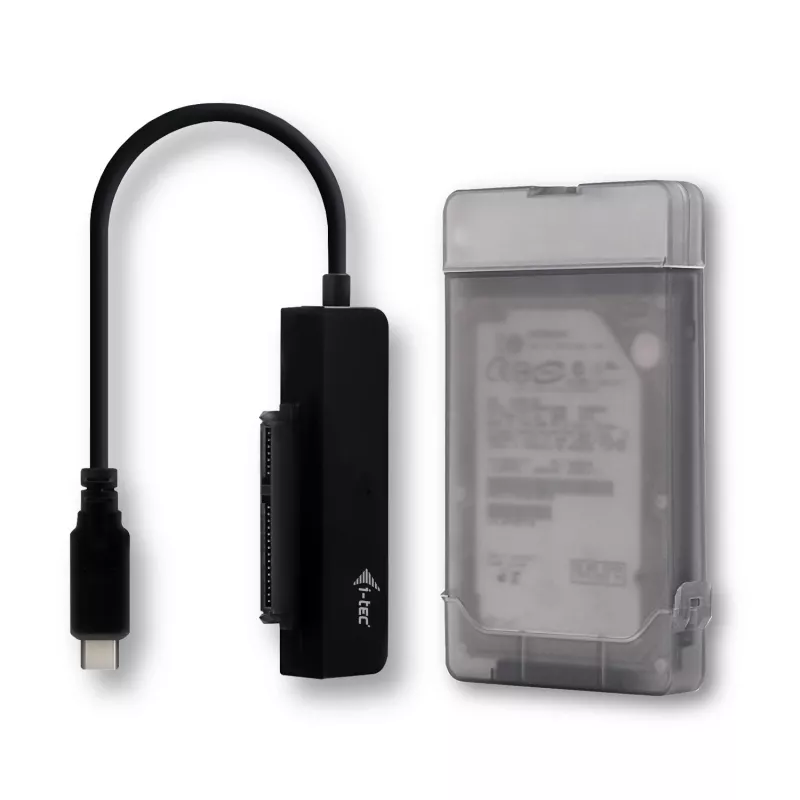 i-tec MySafe USB-C 3.1 Gen. 2 easy, HDD/SSD korpusas, 2,5 colio, Serial ATA, Serial ATA II, Serial ATA III, 10 Gbit/s, USB jungtis, juoda