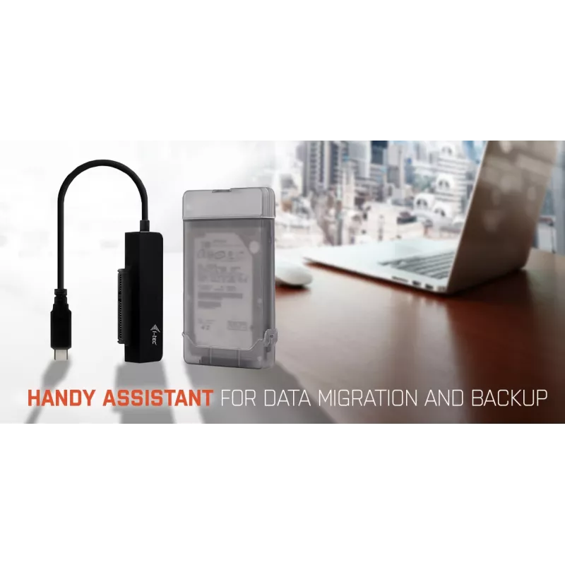 i-tec MySafe USB-C 3.1 Gen. 2 easy, HDD/SSD korpusas, 2,5 colio, Serial ATA, Serial ATA II, Serial ATA III, 10 Gbit/s, USB jungtis, juoda